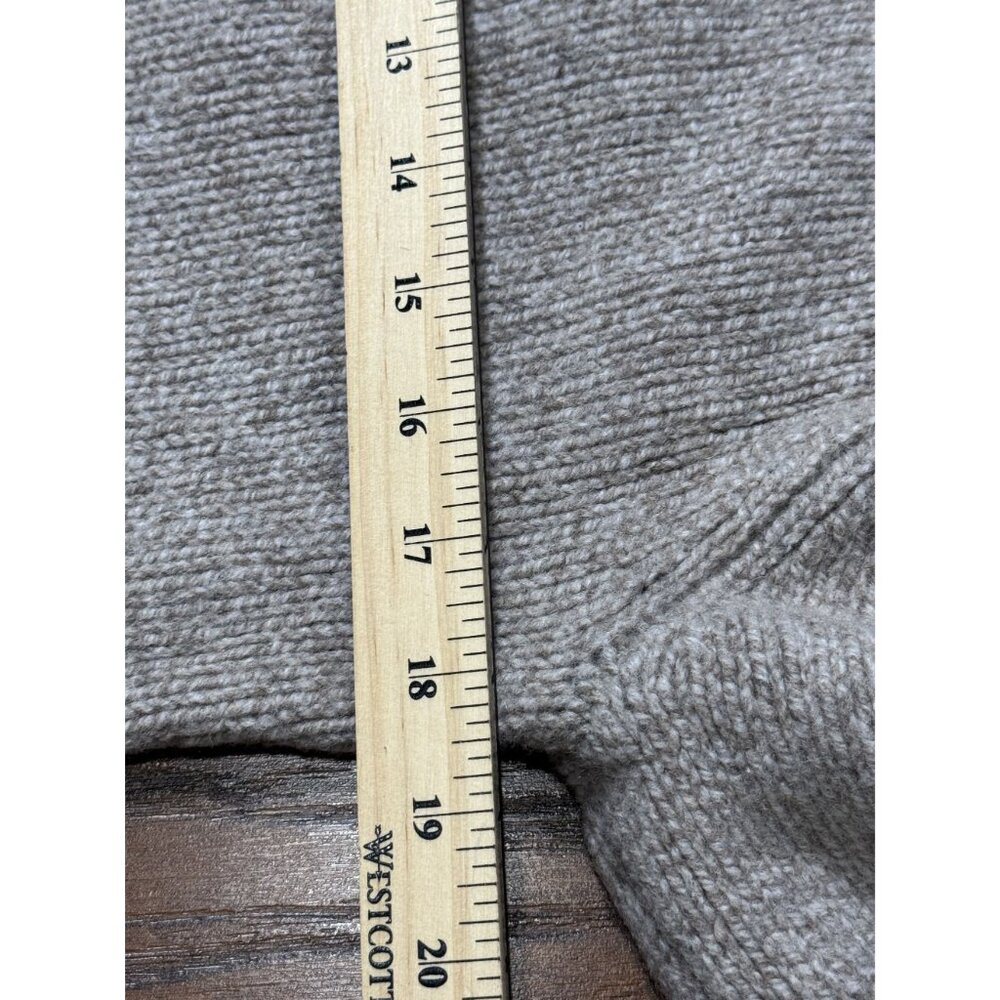 LL Bean L Womens S 100% Lambswool Beige Sweater pullover Crewneck Classic Cozy - Picture 8 of 9